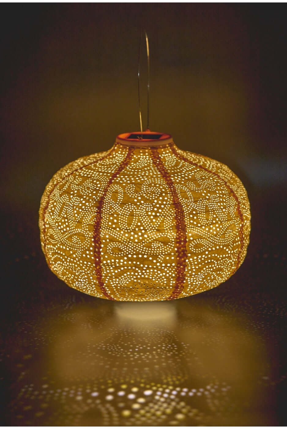 Solar Lantern Pumpkin Yellow