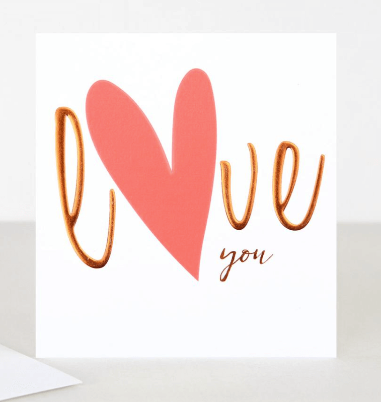 Caroline Gardner Neon Love You Valentine's Card