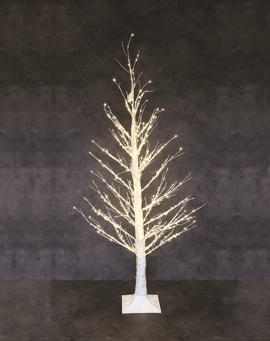 Christmas Birch Tree with White LED lights