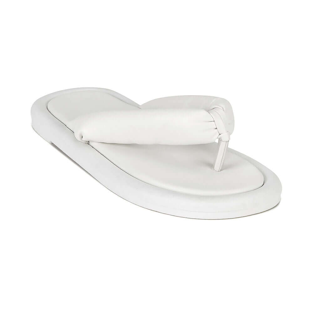 White Padded Toe Slider flip flop
