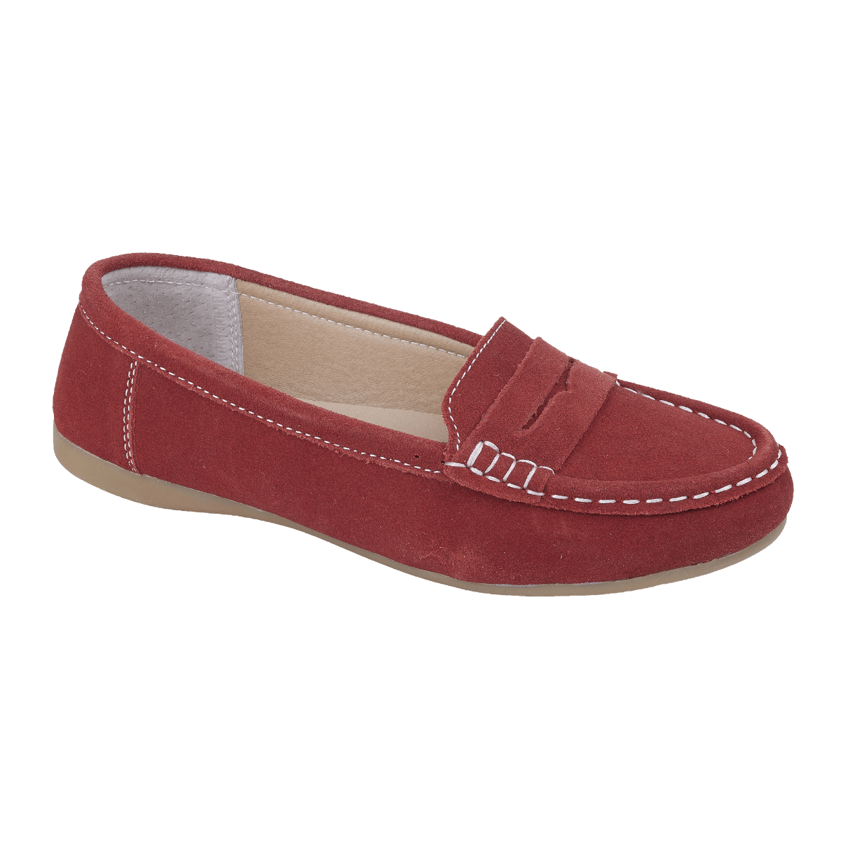 Monaco Real Suede Loafer - Red