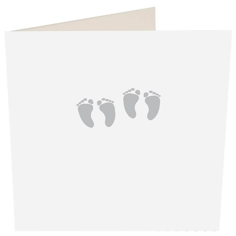 Baby Feet New Baby Card for Twins