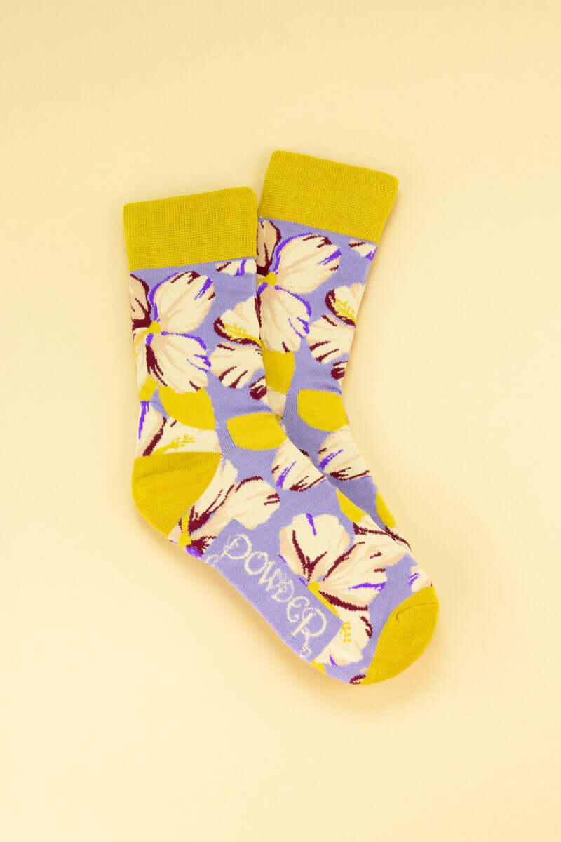 Powder Design Men's Socks Hibiscus - Lilac