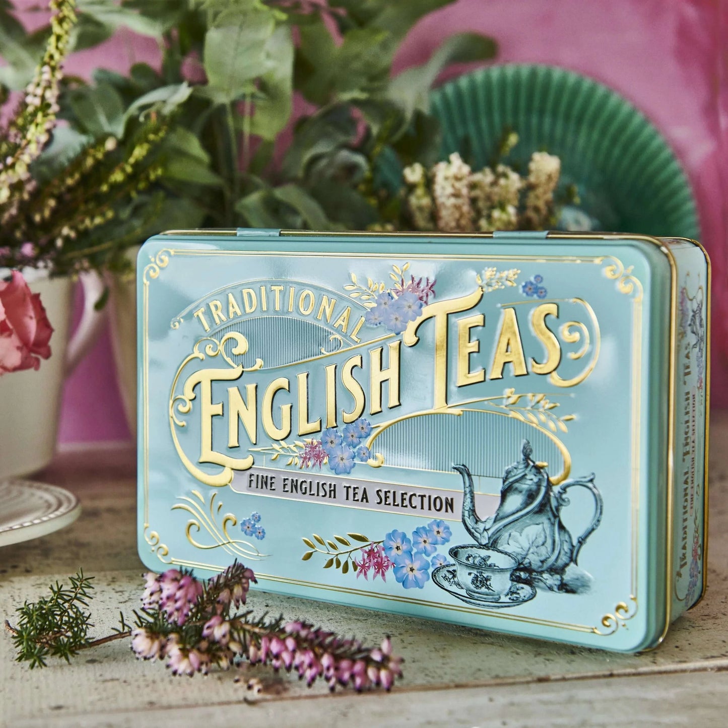 Vintage Victorian Tea Selection Gift Tin with 72 Teabag Selection